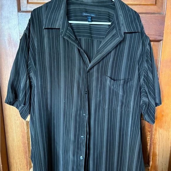 Van Heusen Studio Charcoal Shirt with Light Stripes - Picture 1 of 2
